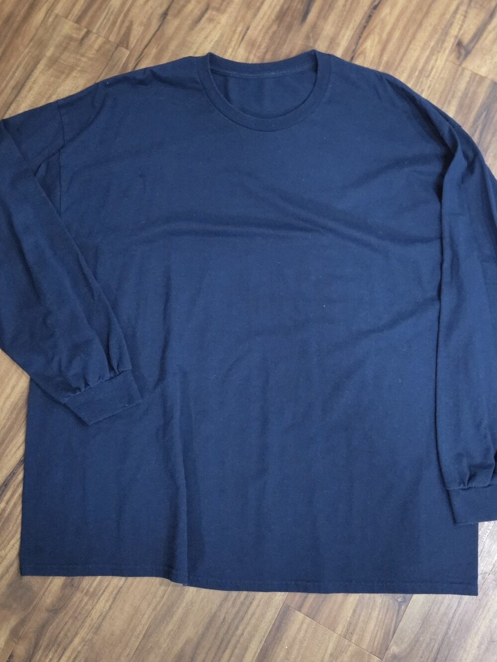 Men’s 4XL Long Sleeve Shirts – Navy & Heather Gray – 2-Pack
